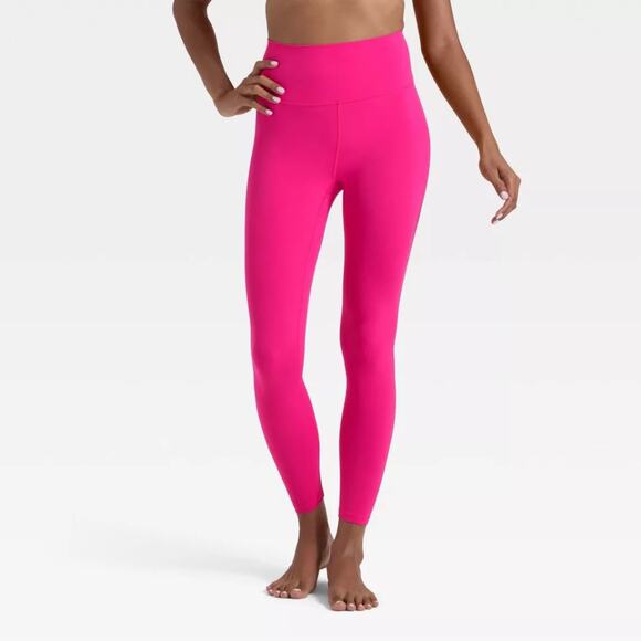 All In Motion Women's Everyday Soft Ultra High Rise 7/8 Leggings Berry Pink S - Picture 2 of 6